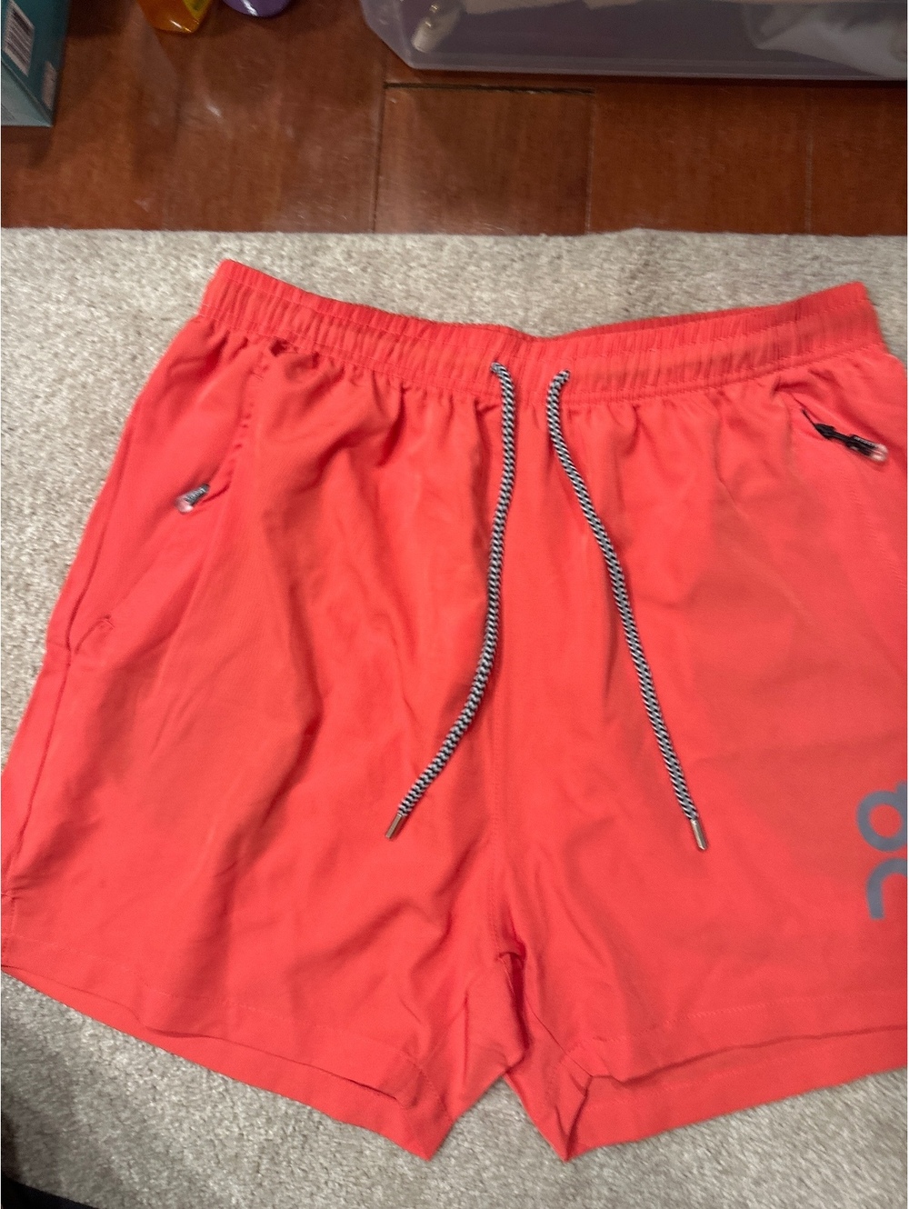 (3)Men's Coral Sports Athletic Shorts Size L